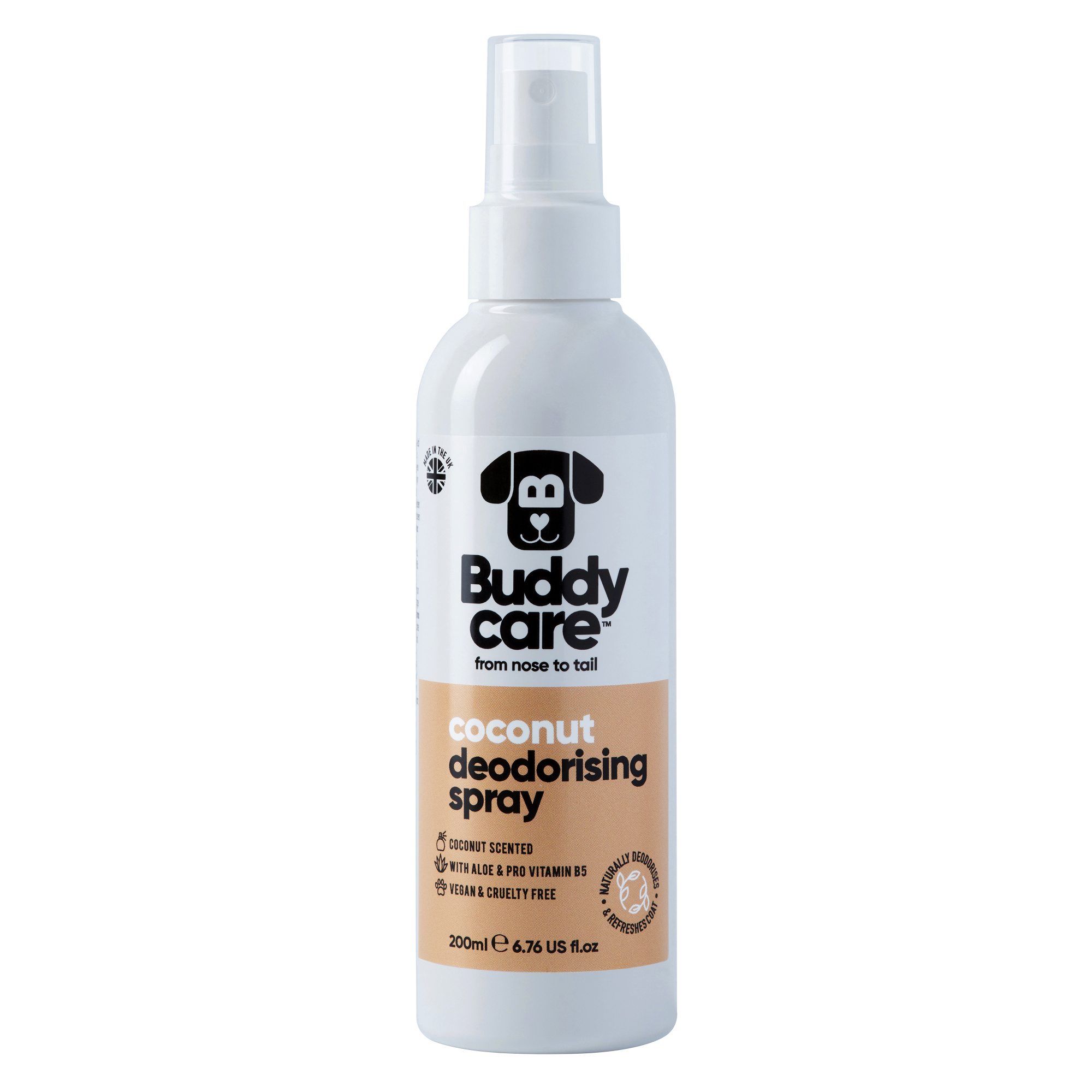 Buddycare Dog Deodorizing Spray - Coconut - 200ml / 6.76 fl oz