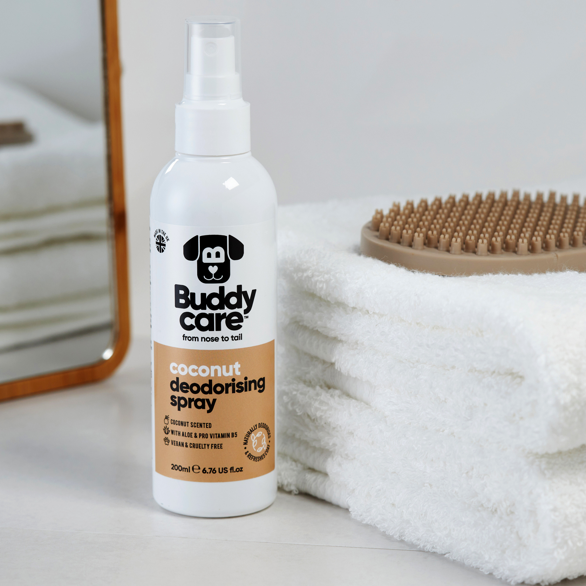 Buddycare Dog Deodorizing Spray - Coconut - 200ml / 6.76 fl oz