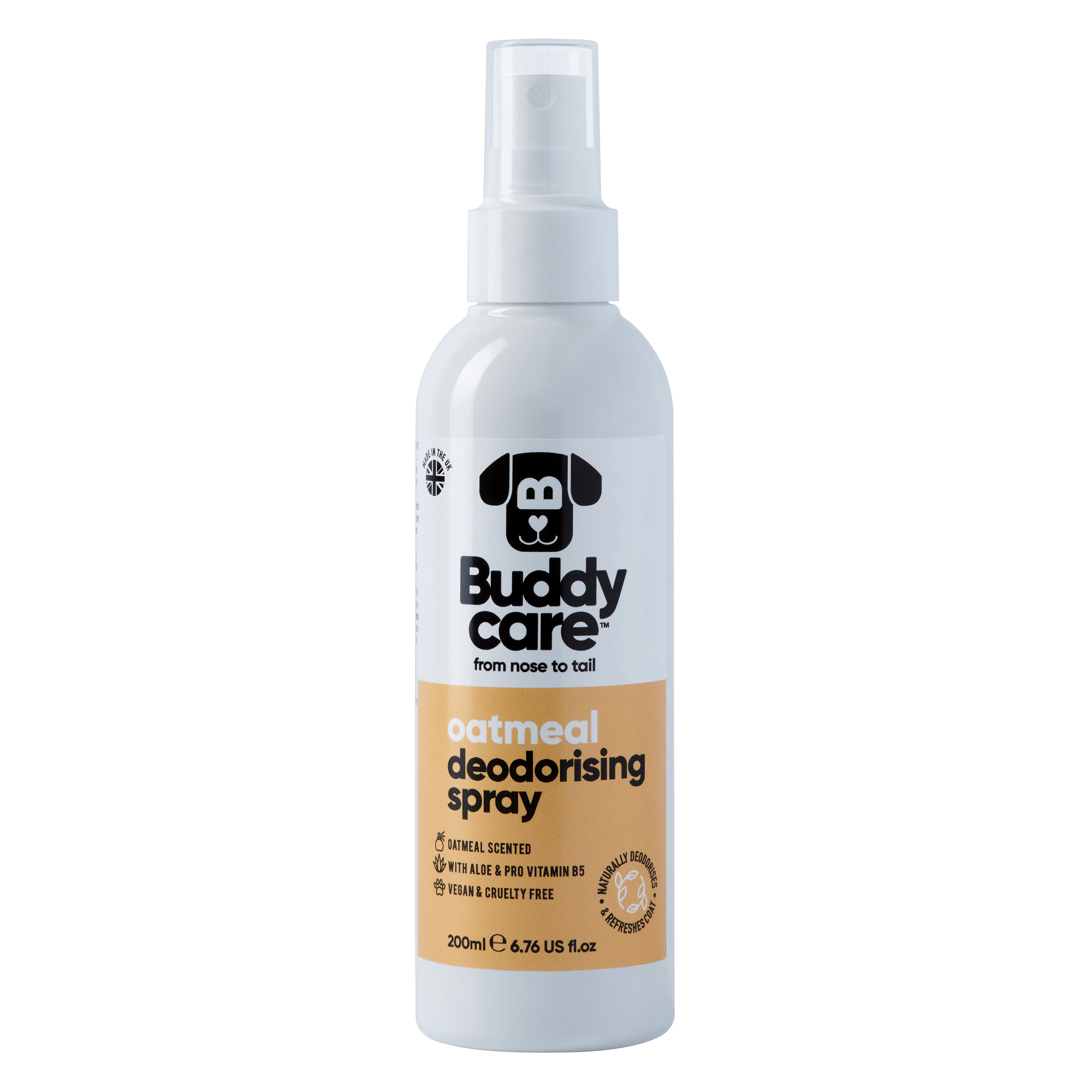 Buddycare Dog Deodorizing Spray - Oatmeal - 200ml / 6.76 fl oz