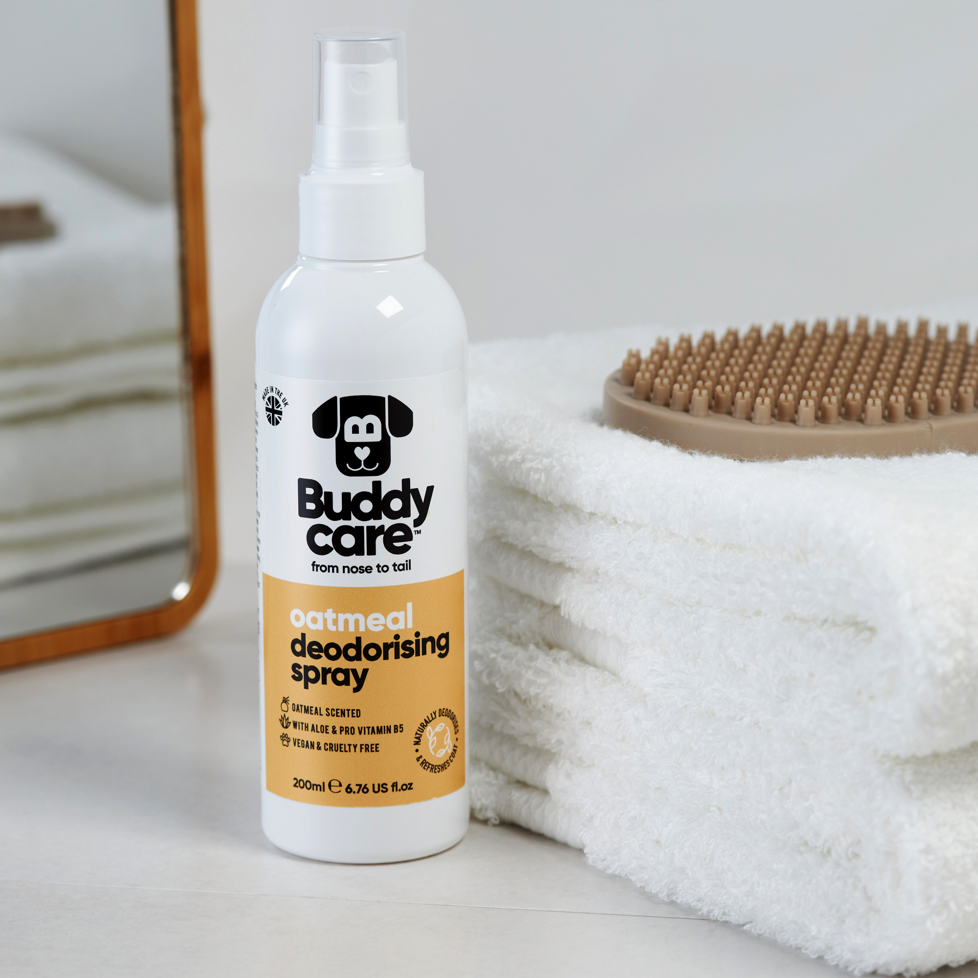 Buddycare Dog Deodorizing Spray - Oatmeal - 200ml / 6.76 fl oz