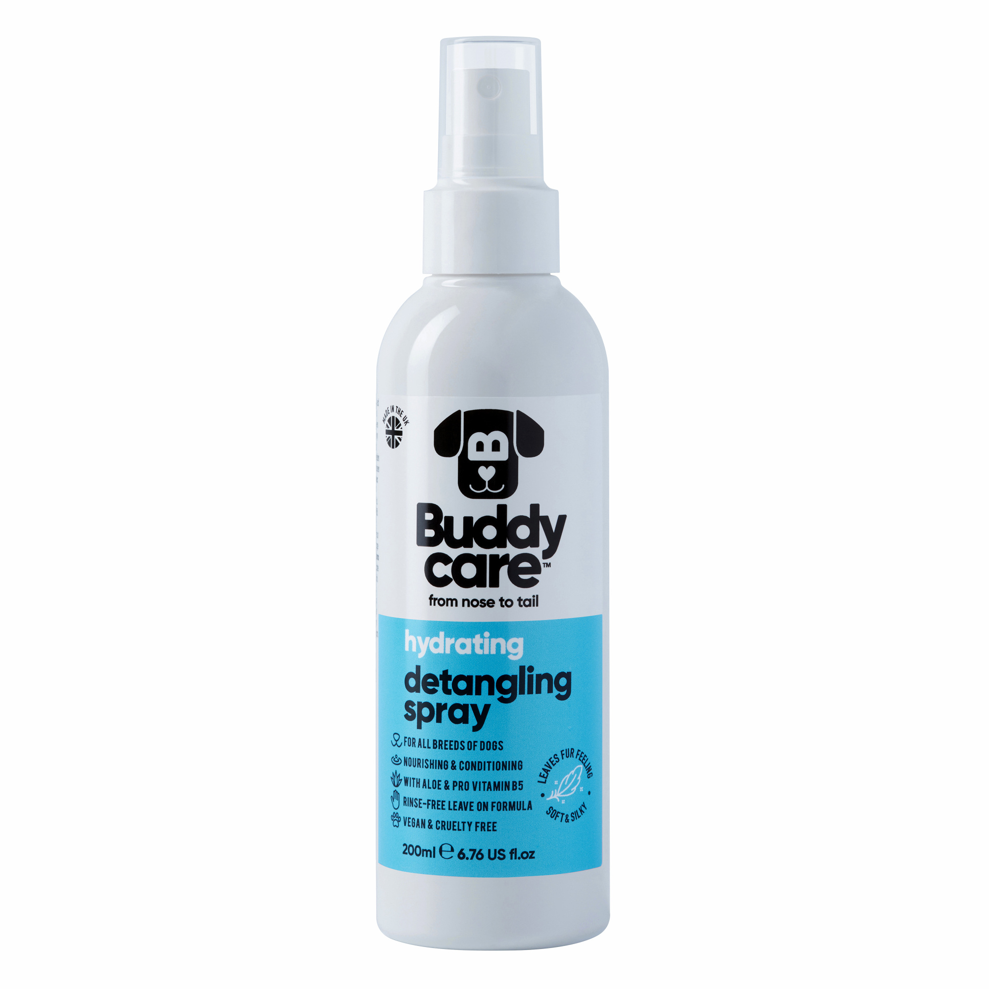 Buddycare Dog Hydrating Detangling Spray - 200ml / 6.76 fl oz