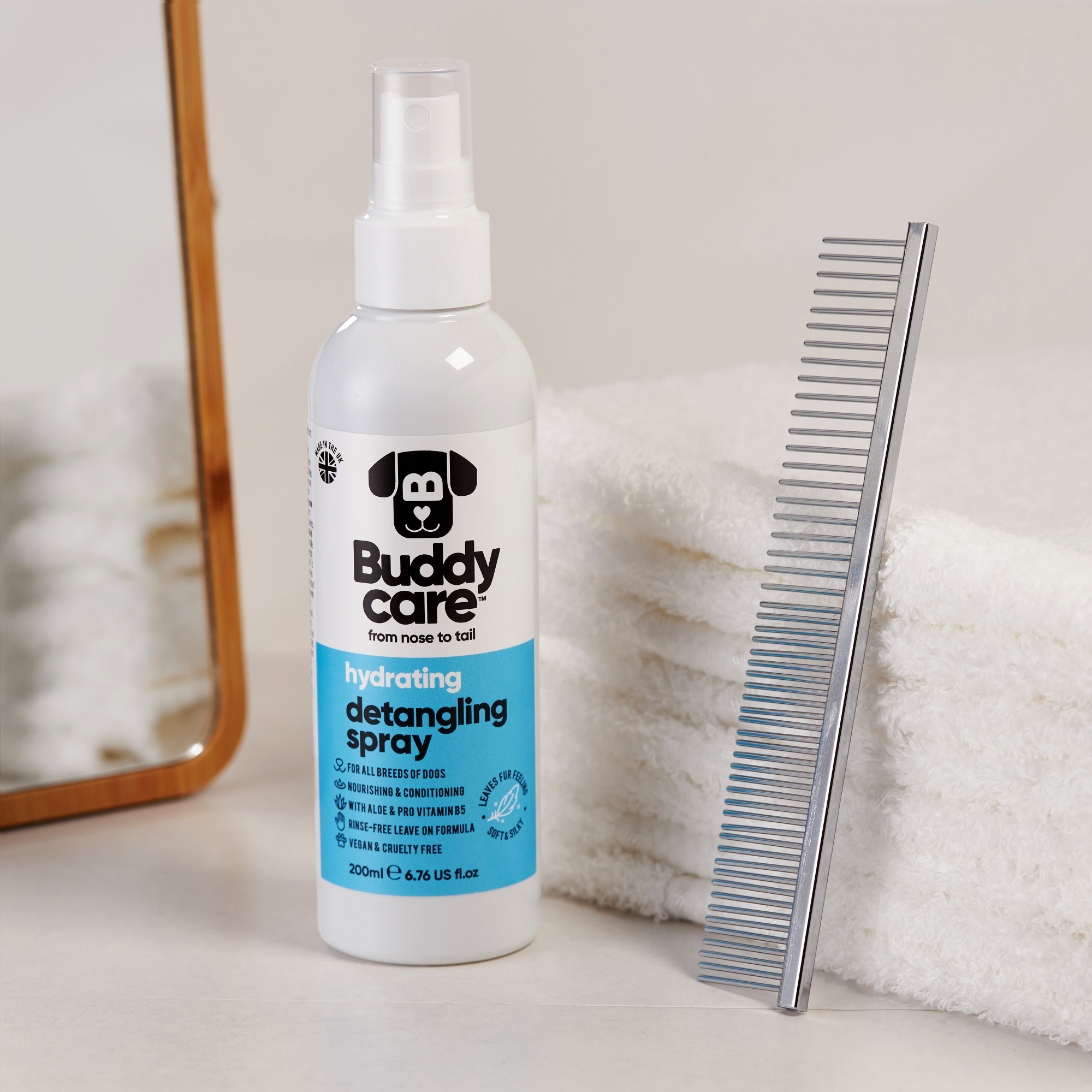 Buddycare Dog Hydrating Detangling Spray - 200ml / 6.76 fl oz
