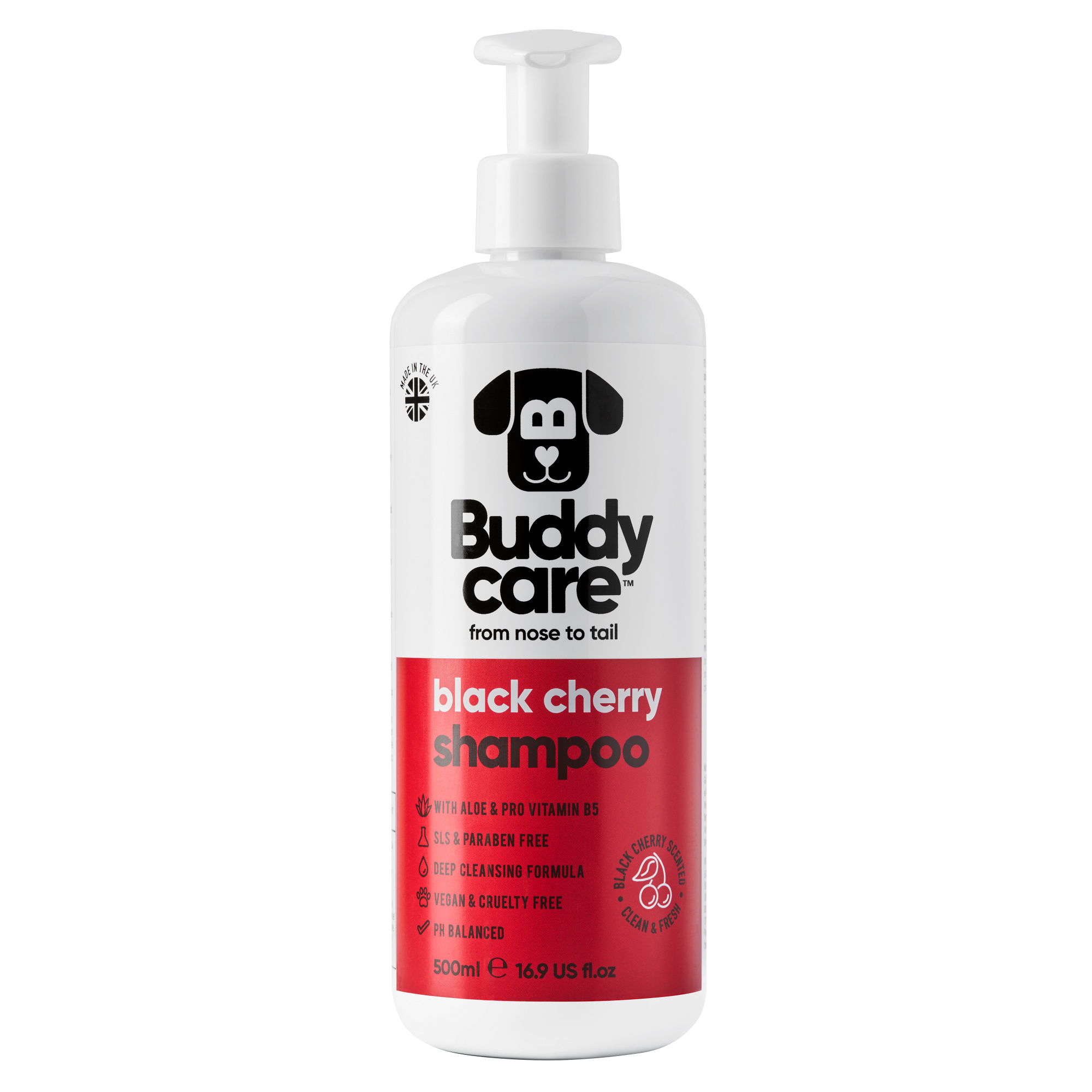 Buddycare Dog Shampoo - Black Cherry - 500ml / 16.9 fl oz
