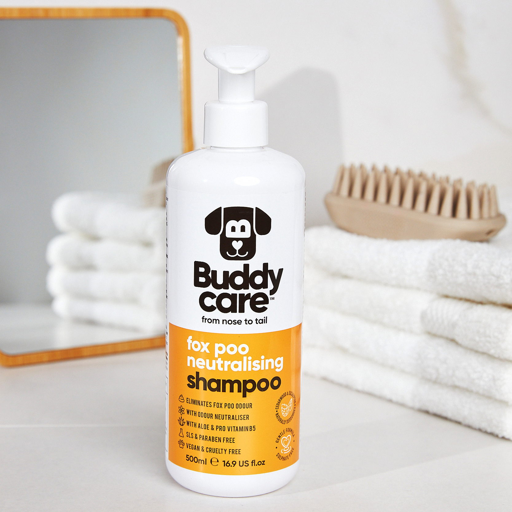 Buddycare Dog Shampoo - Fox Poo - 500ml / 16.9 fl oz
