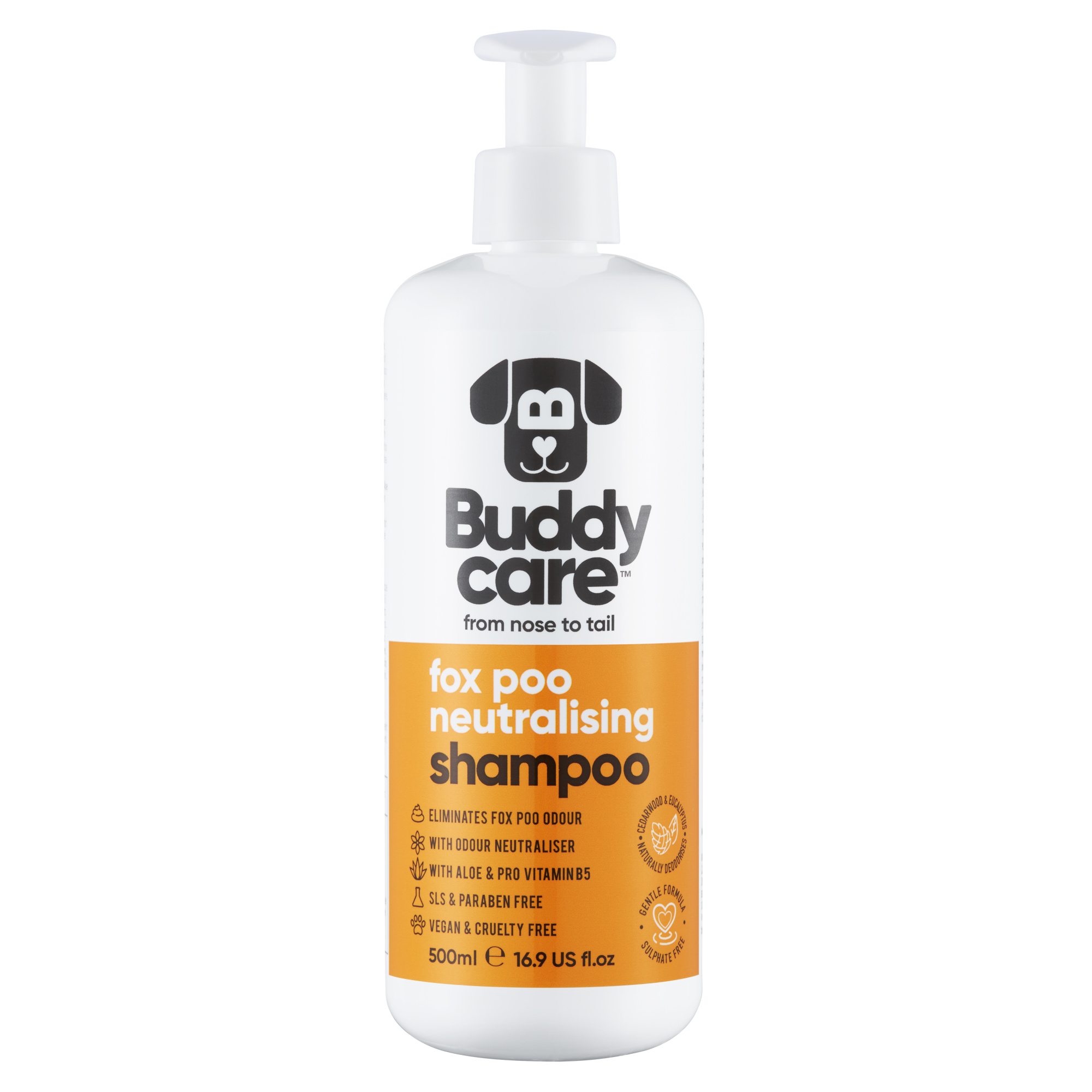 Buddycare Dog Shampoo - Fox Poo - 500ml / 16.9 fl oz