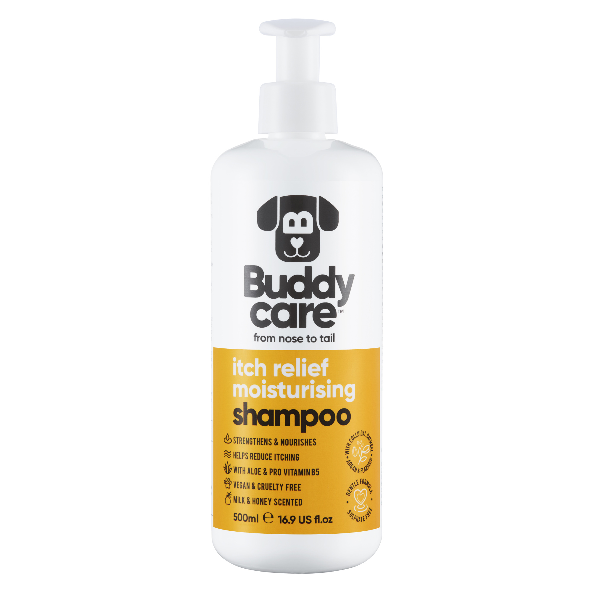 Buddycare Dog Shampoo - Itch Relief - 500ml / 16.9 fl oz