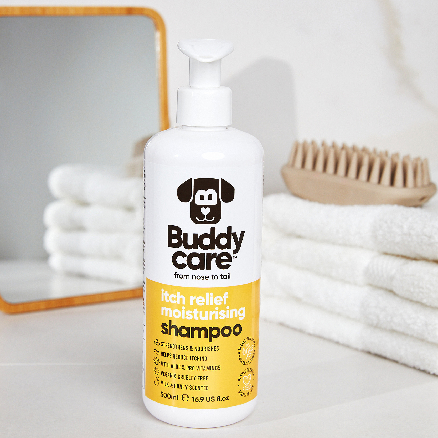 Buddycare Dog Shampoo - Itch Relief - 500ml / 16.9 fl oz