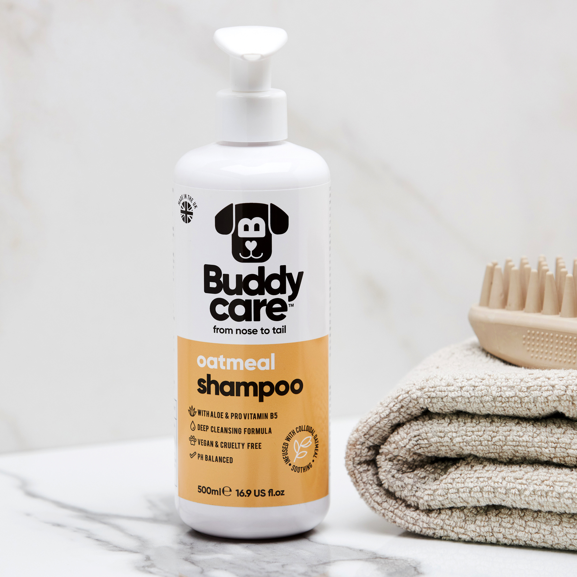 Buddycare Dog Shampoo - Oatmeal - 500ml / 16.9 fl oz