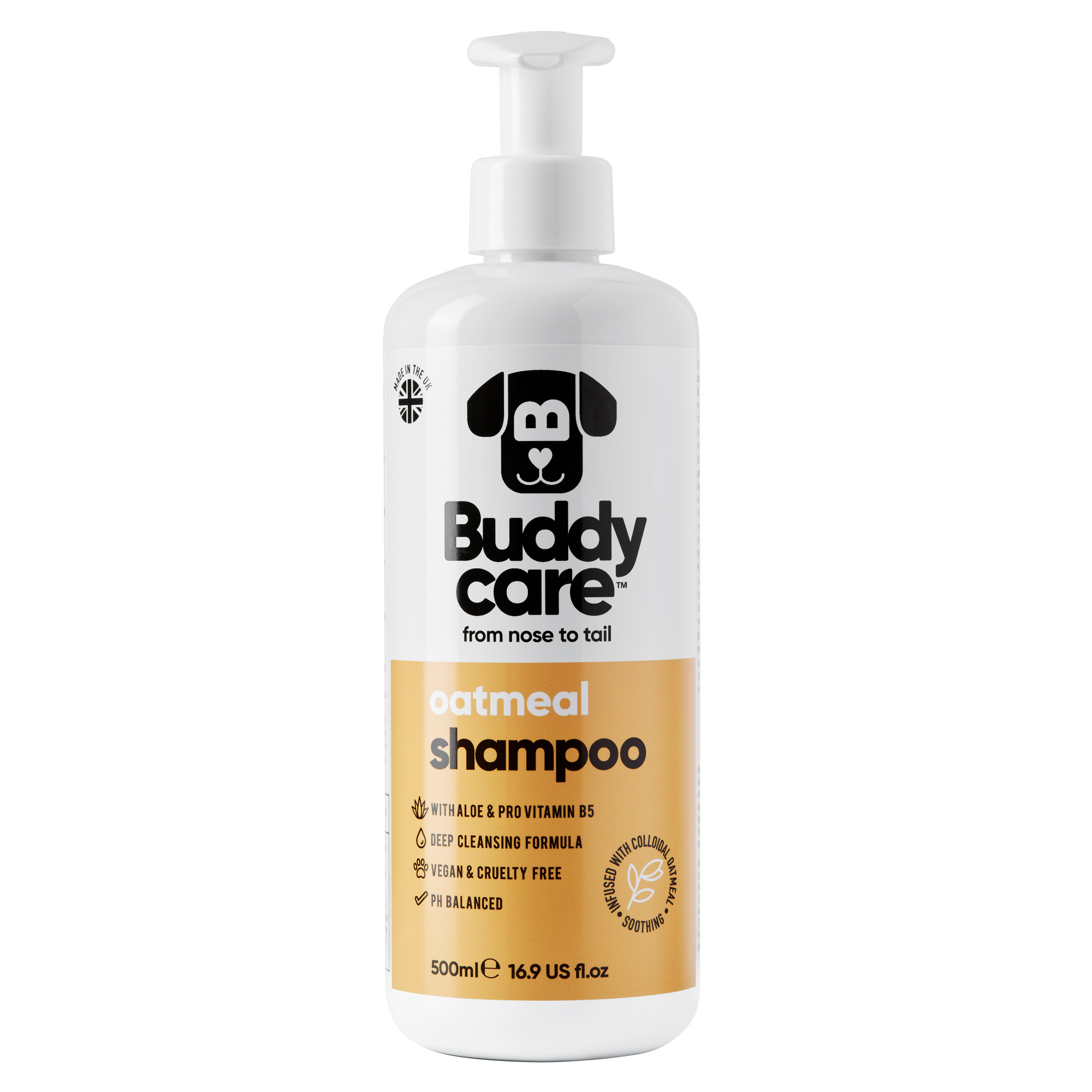 Buddycare Dog Shampoo - Oatmeal - 500ml / 16.9 fl oz