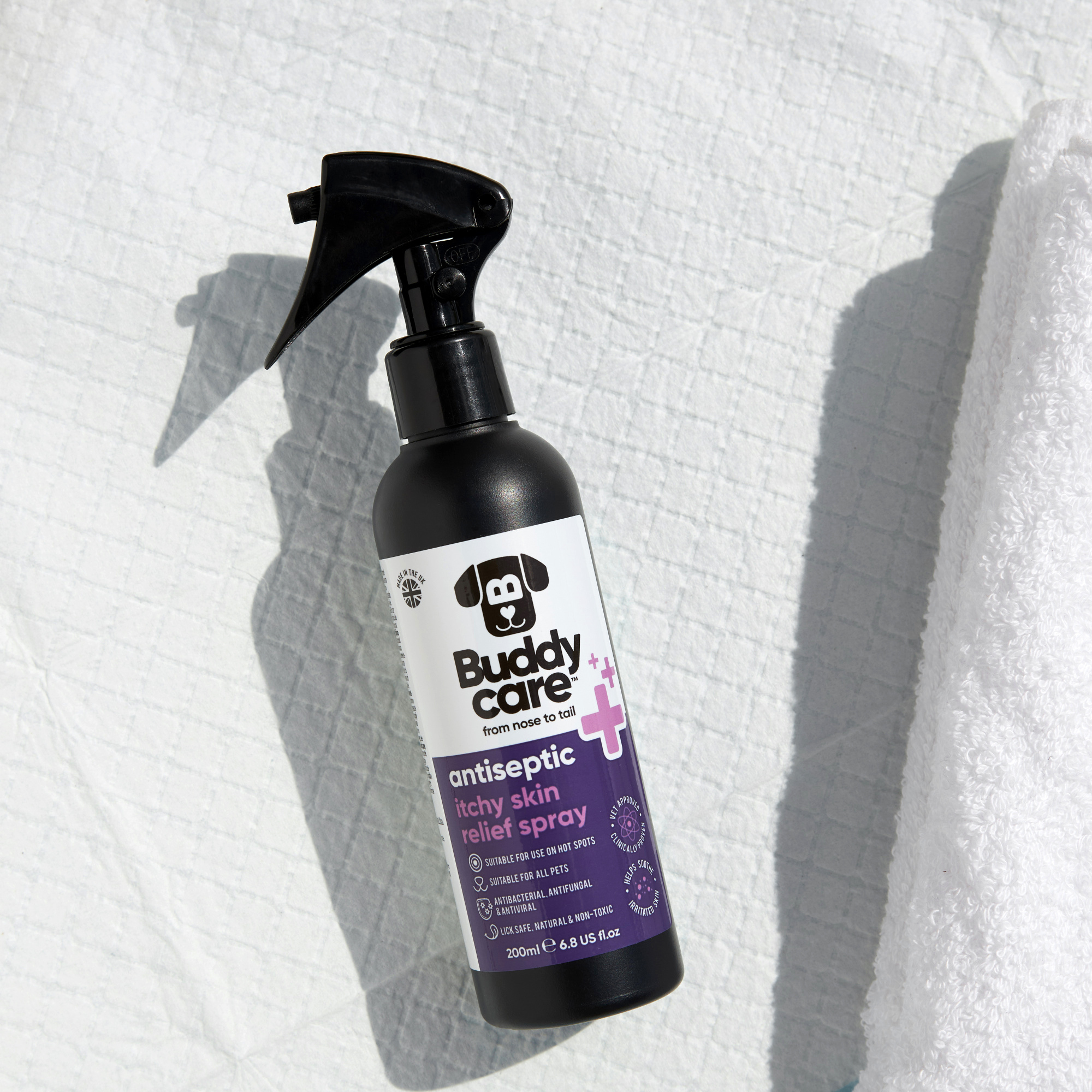 Buddycare Pet Antiseptic Itchy Skin & Hot Spot Relief Spray - 200ml / 6.76 fl oz