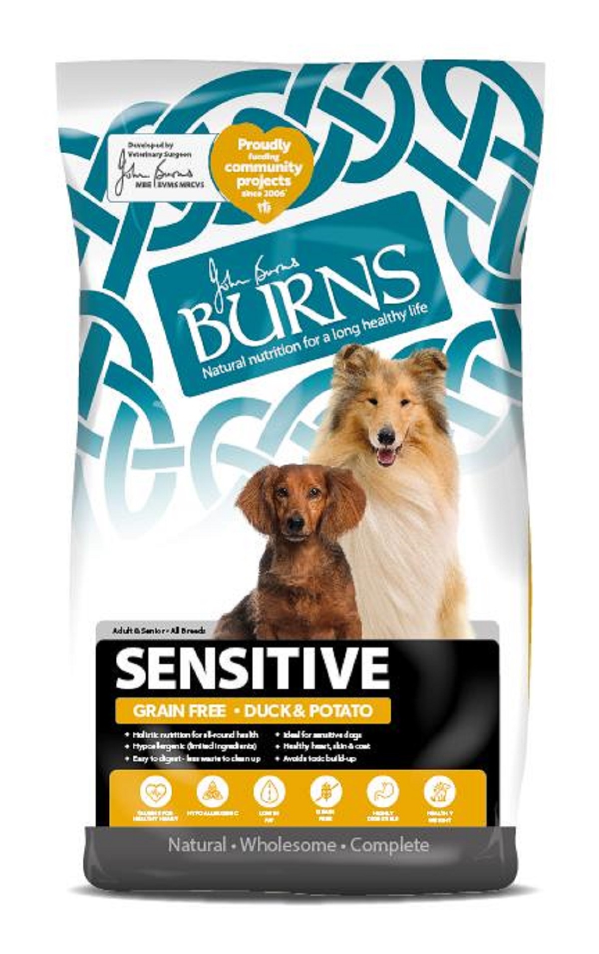 Burns Dog Sensitive Grain Free Duck & Potato 2kg