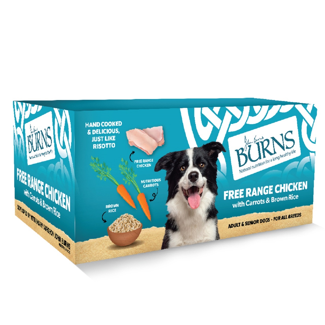 Burns Wet Dog Food Chicken Veg & Brown Rice 6 Pack 395g
