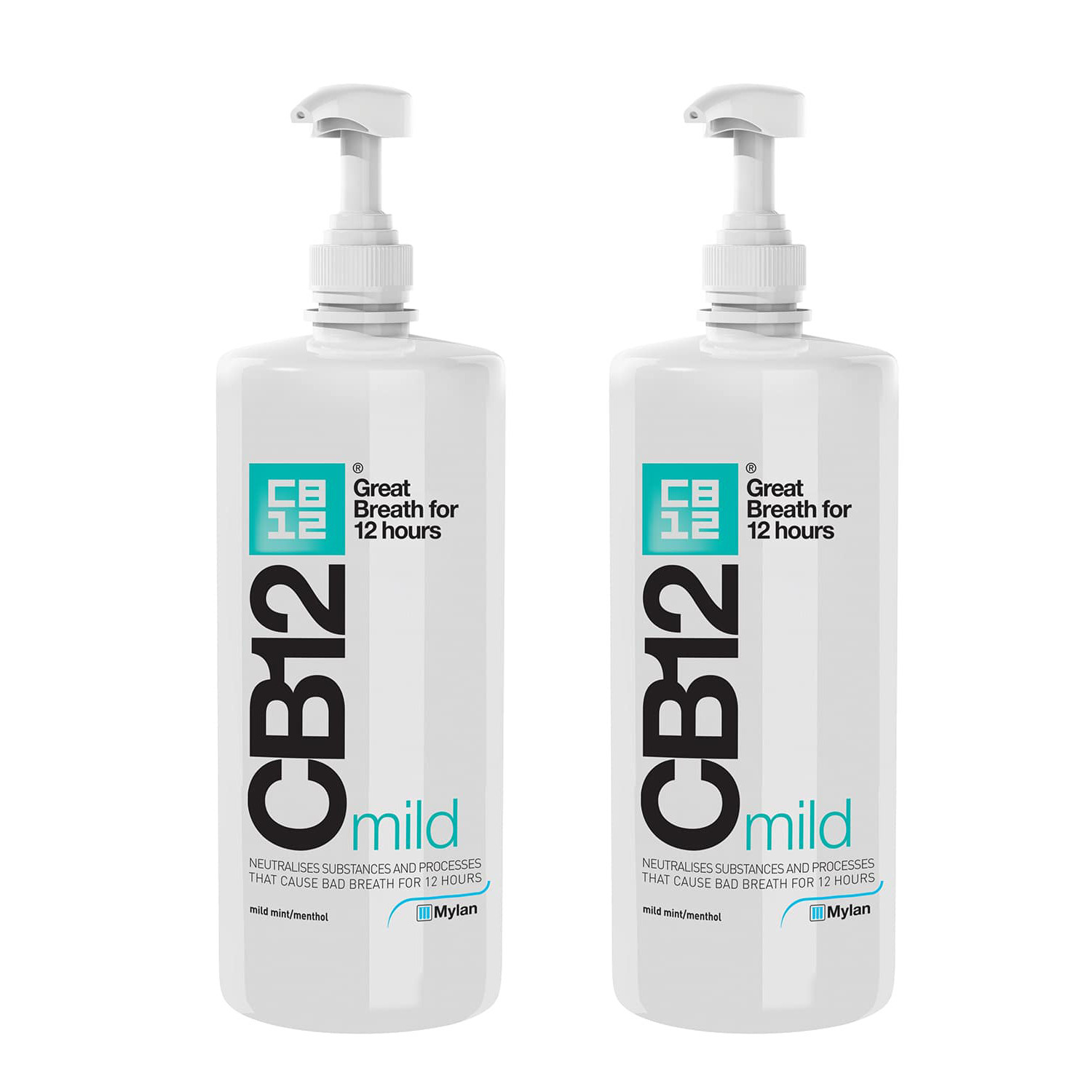 CB12 Safe Breath Mild Mint 1L Twin Pack