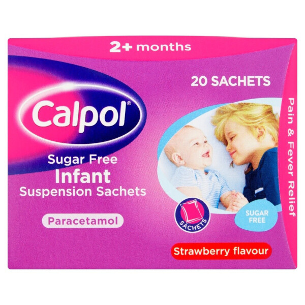 Calpol Infant Strawberry Suspension Sachets - Six Pack