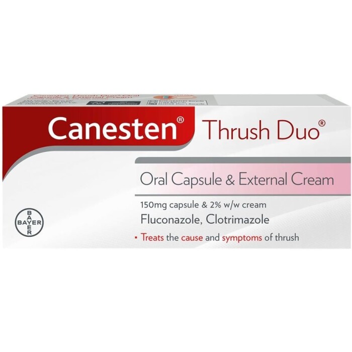 Image of Canesten Thrush Oral Capsule & External Cream Duo