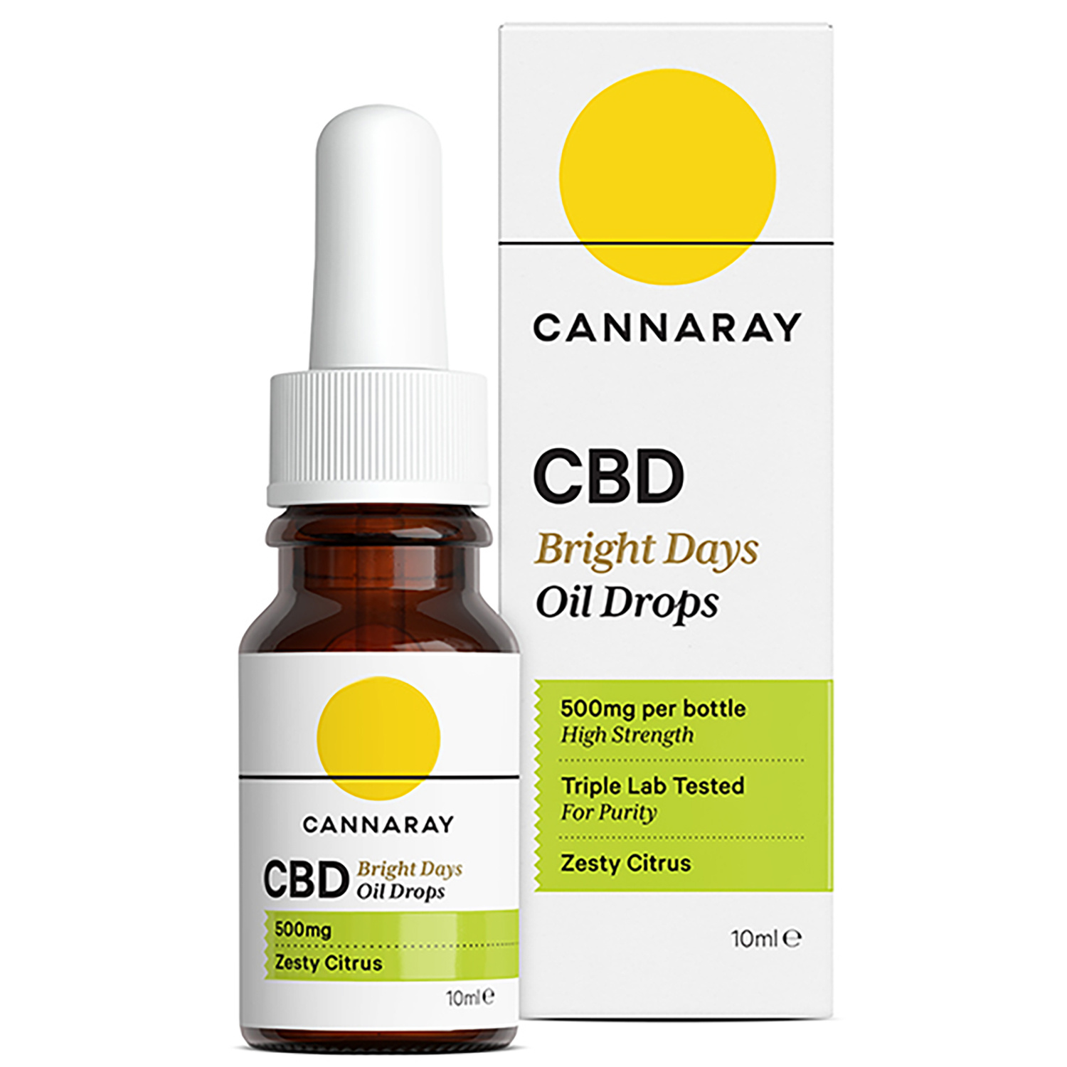 Cannaray Bright Days Oil Drops 500mg