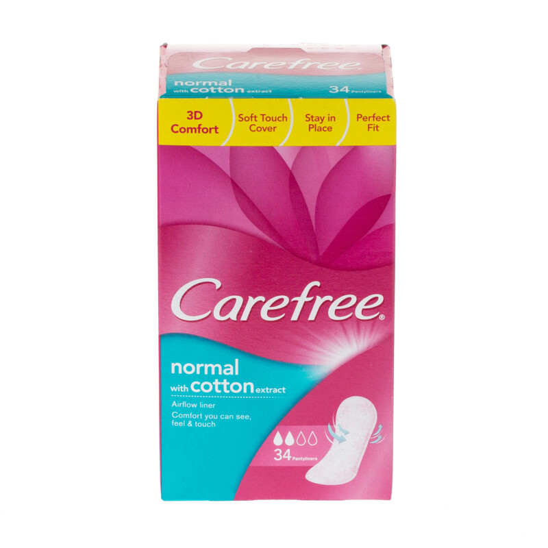 Carefree Normal with Cotton Extract Pantyliners 