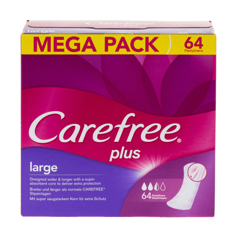 Carefree Plus Large Pantyliners 64s