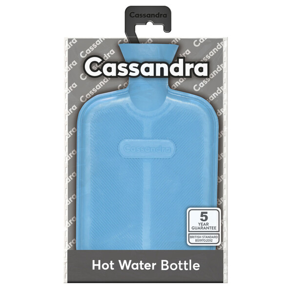 Cassandra Hot Water Bottle Rib 2 Sided Blue