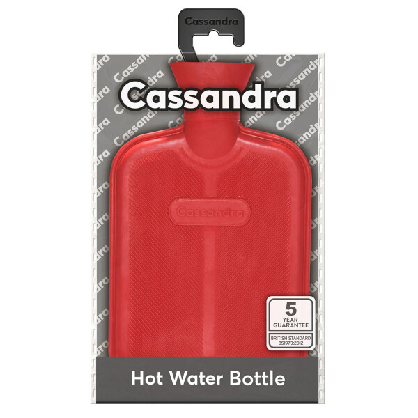 Cassandra Hot Water Bottle Rib 2 Sided Red