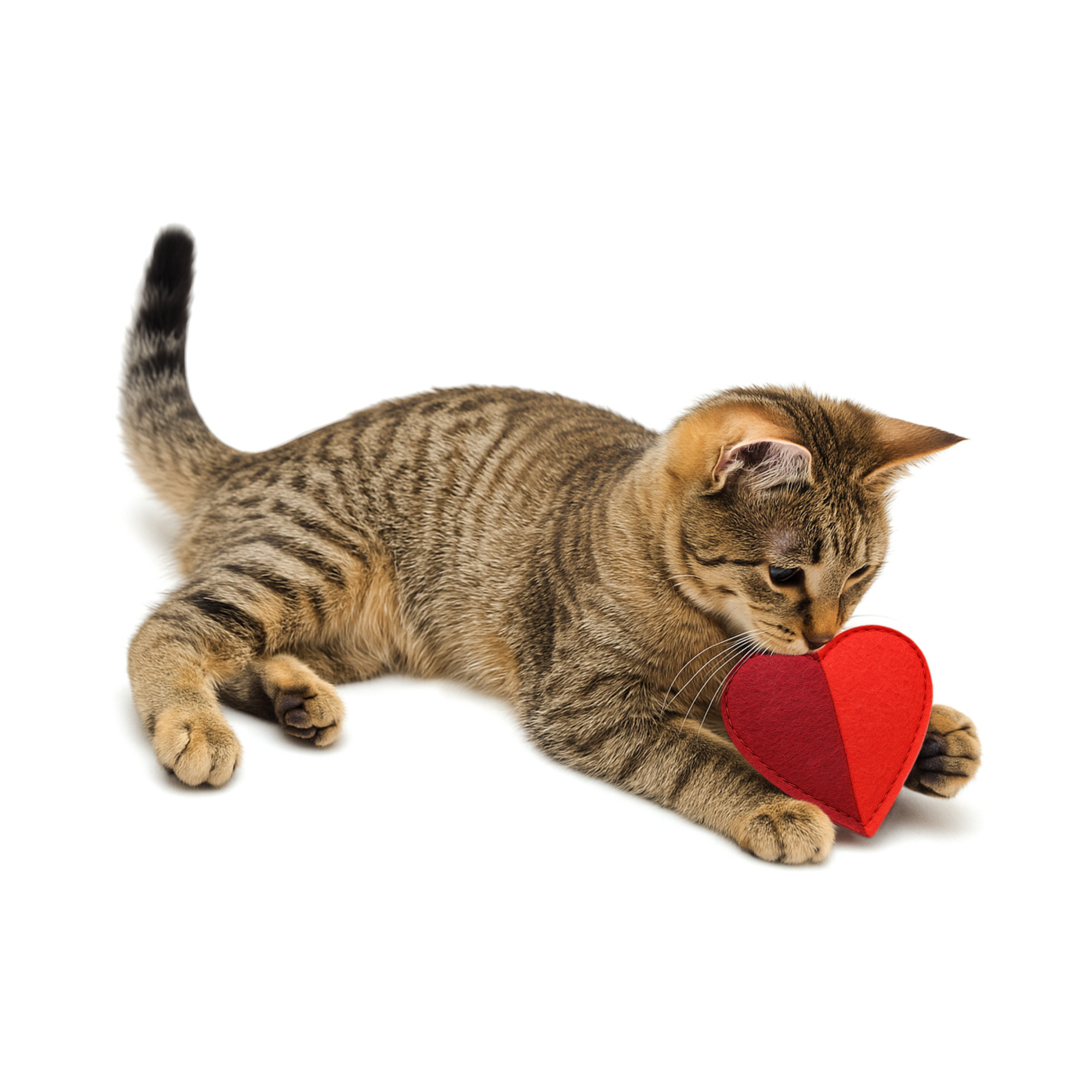 Cath Kidston Hearts & Roses Felt Hearts Cat Toy 3pk