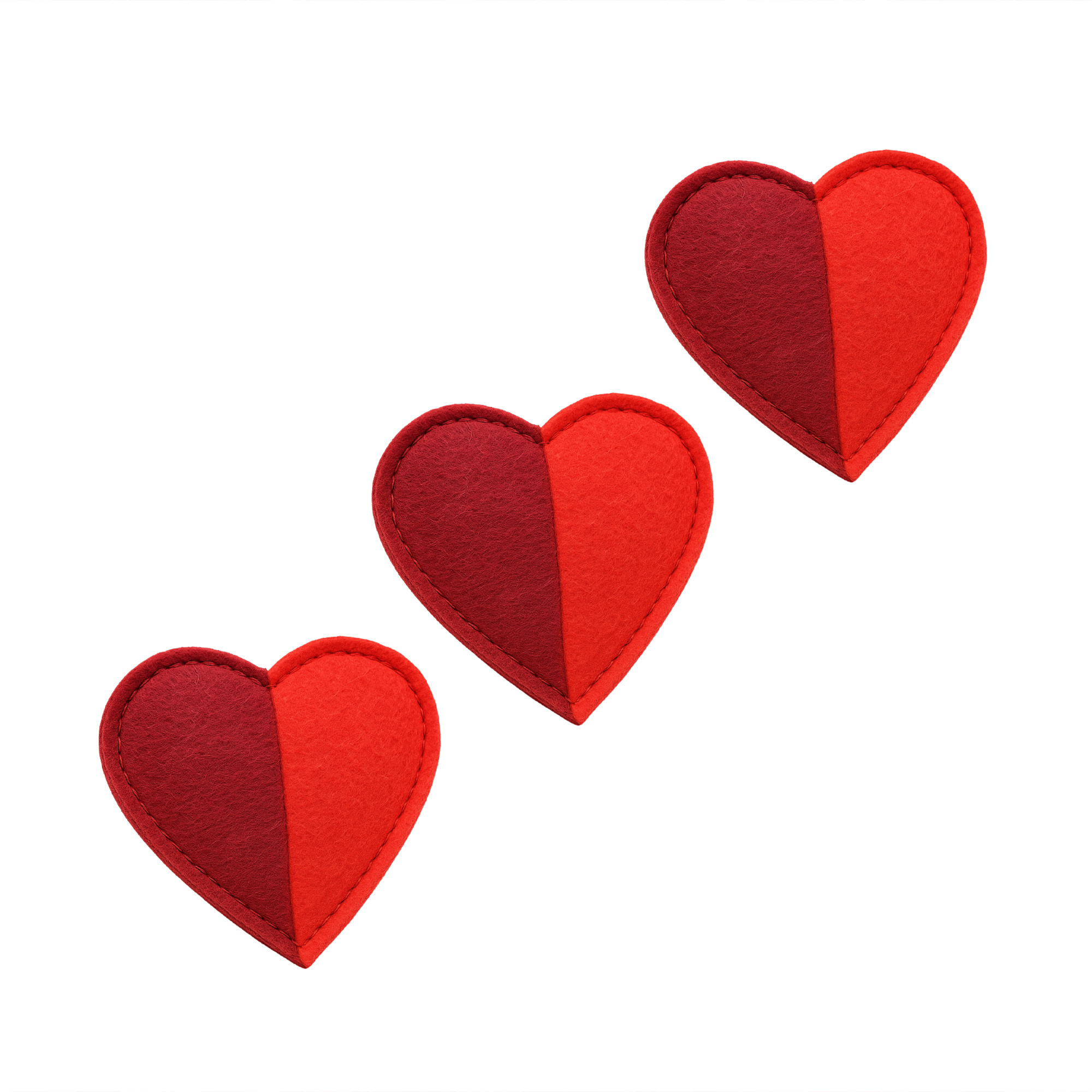 Cath Kidston Hearts & Roses Felt Hearts Cat Toy 3pk