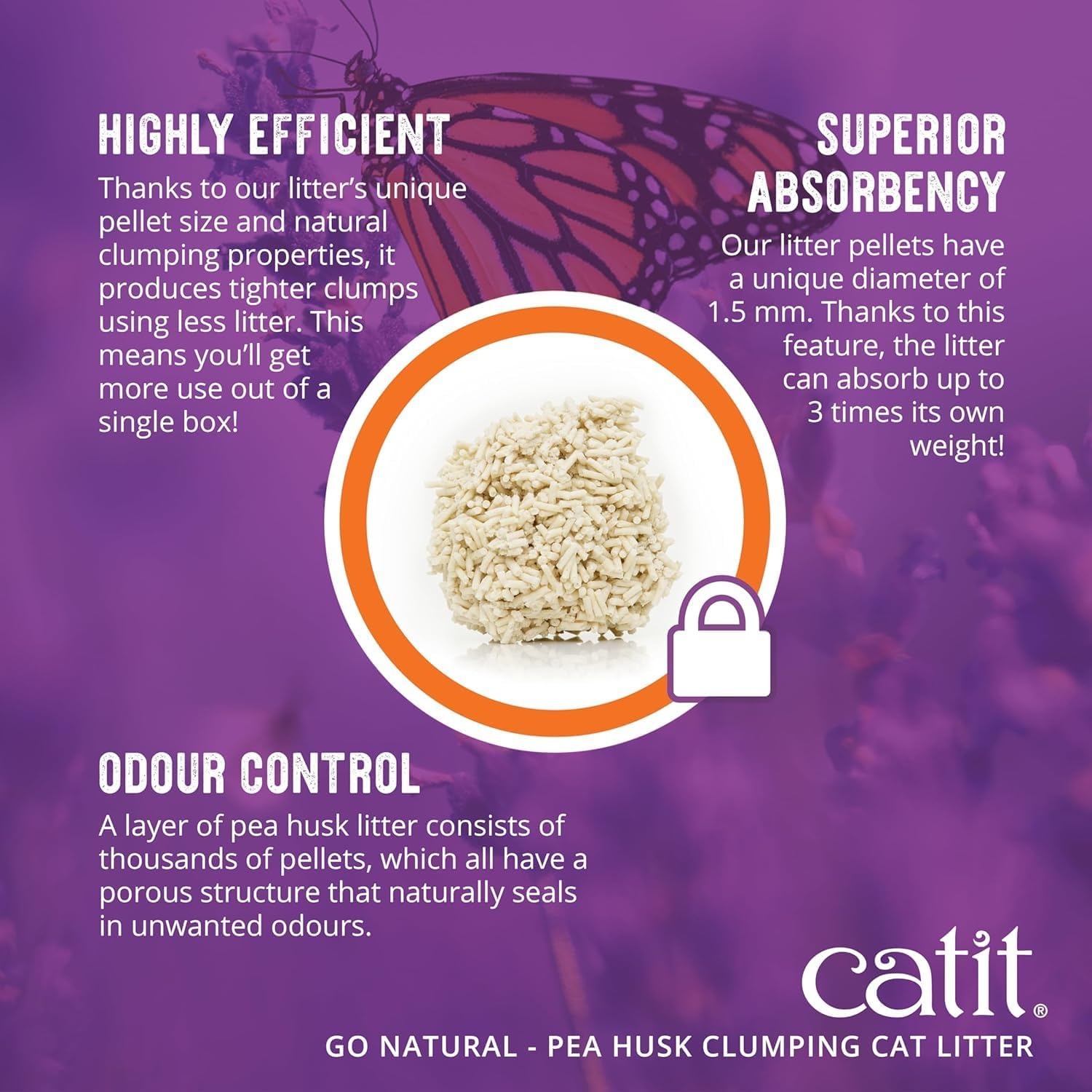 Catit Go Natural Pea Husk Litter Lavender 5.6kg