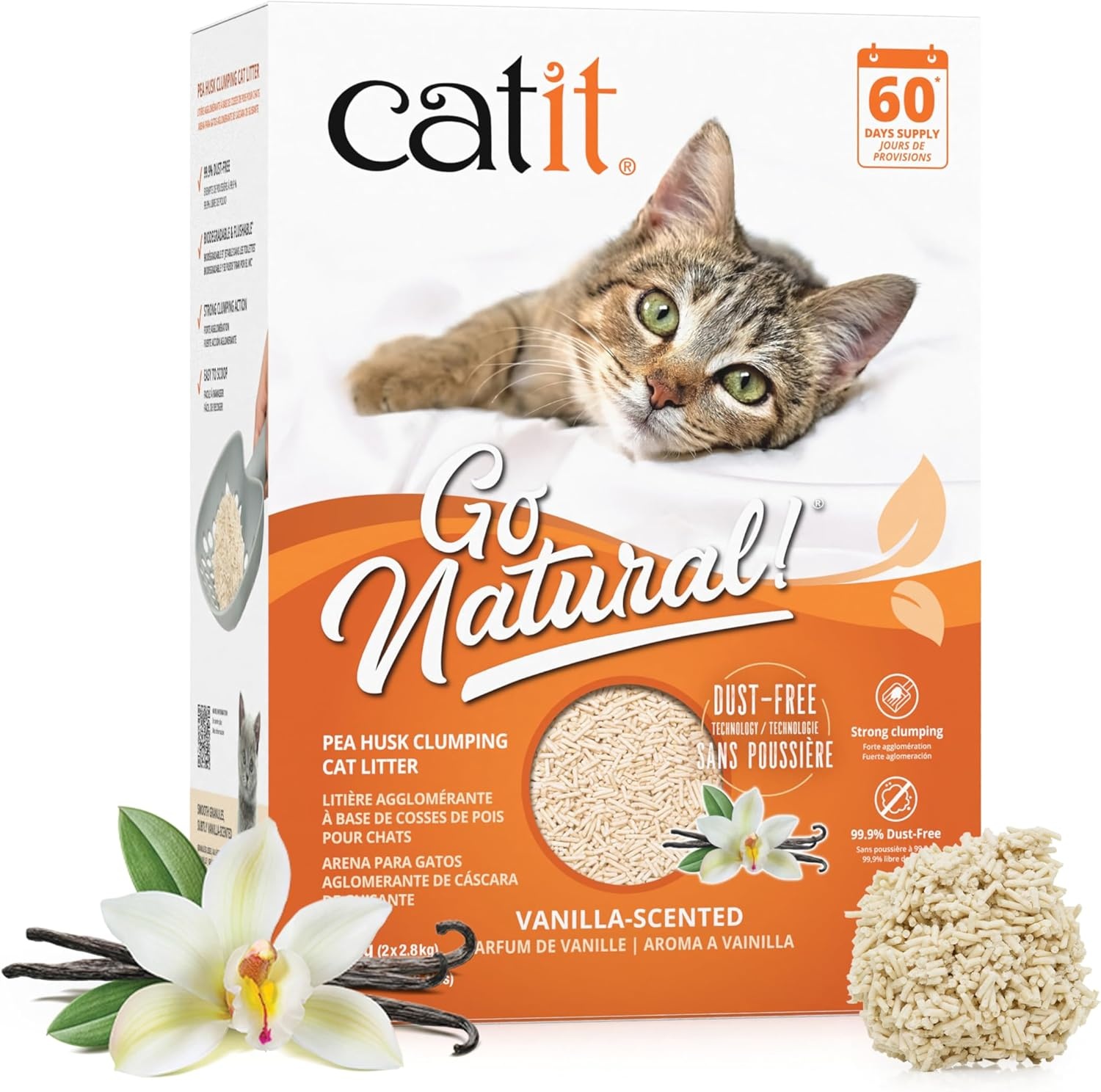 Catit Go Natural Pea Husk Litter Vanilla 5.6kg
