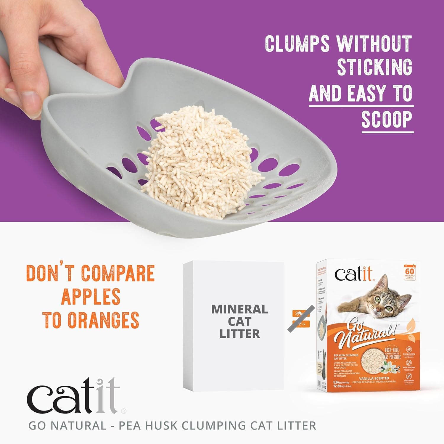 Catit Go Natural Pea Husk Litter Vanilla 5.6kg