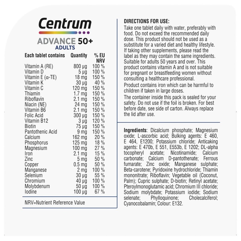 Centrum Advance 50+ Multivitamins & Minerals