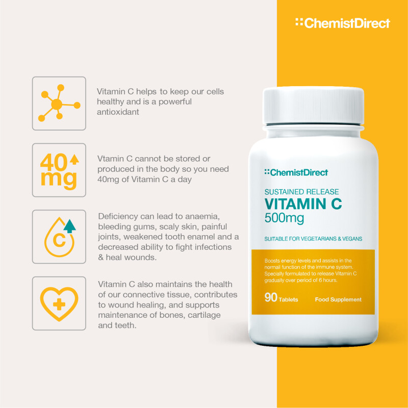 Chemist Direct Slow-Release Vitamin C 500mg