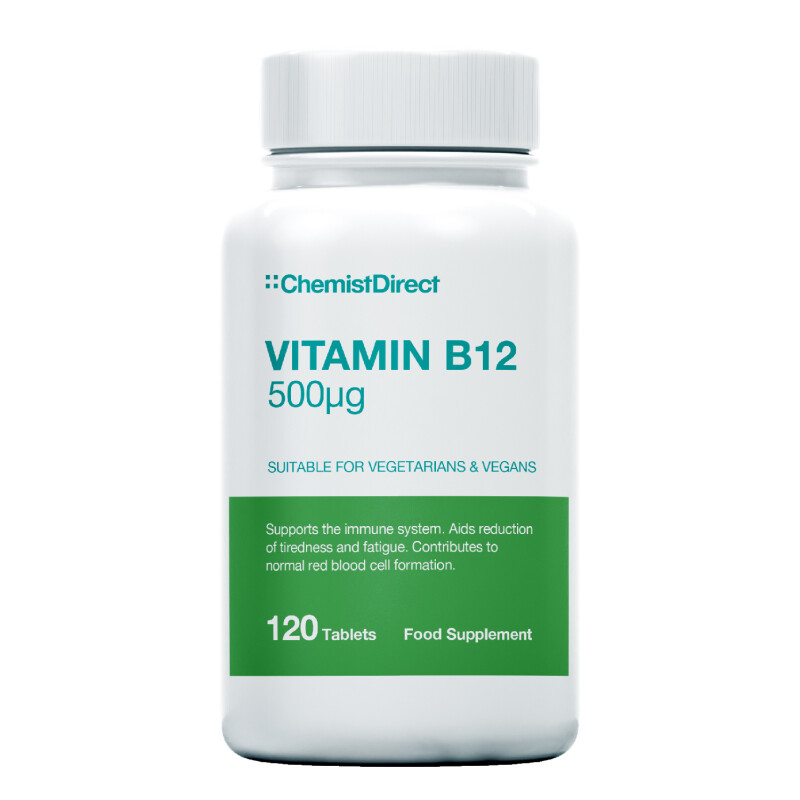 Chemist Direct Vitamin B12 500ug EXPIRY JULY 2023
