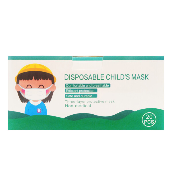 Disposable Childrens Patterned Face Coverings 20 pack