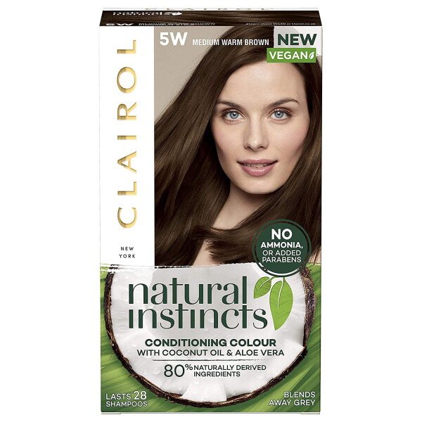 Clairol Natural Instincts Hair Dye, 5W Medium Warm Brown