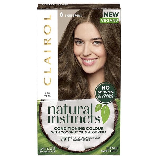 Clairol Natural Instincts Hair Dye, 6 Light Brown