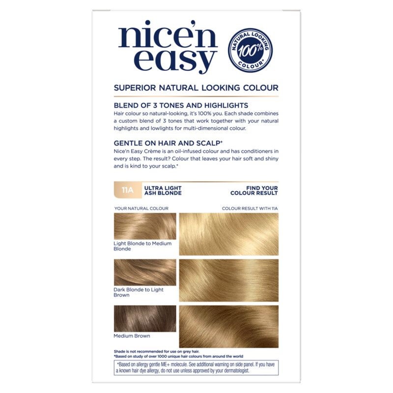 Clairol Nicen Easy Creme Hair Dye 11A Light Ash Blonde