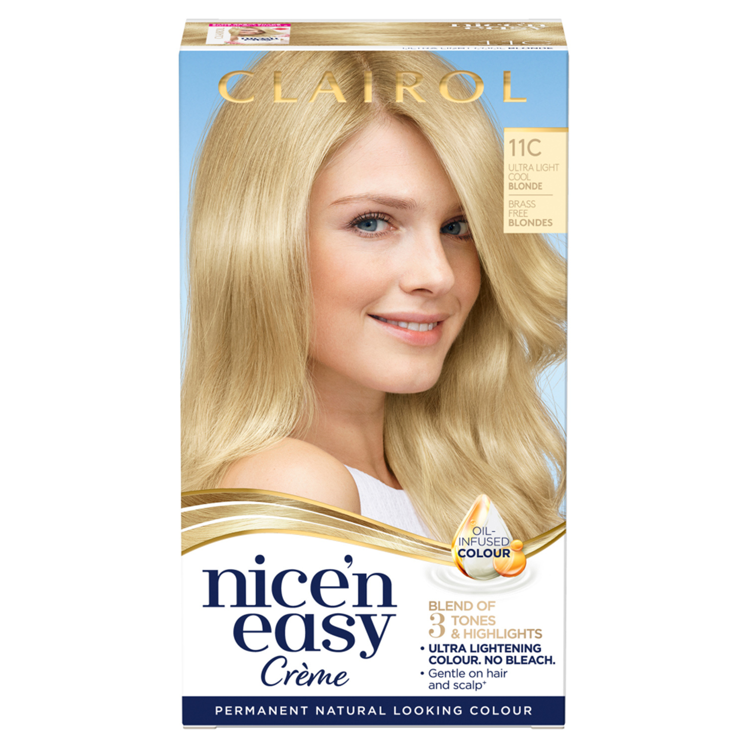 Clairol Nice'n Easy Creme Hair Dye 11C Ultra Light Cool Blonde