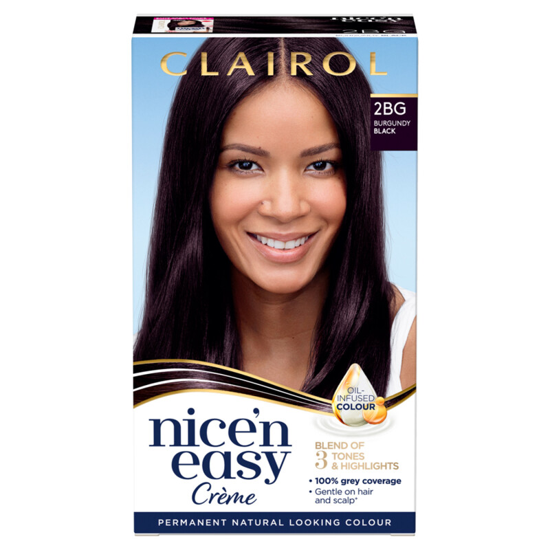 Clairol Nicen Easy Hair Dye, 2BG Burgundy Black