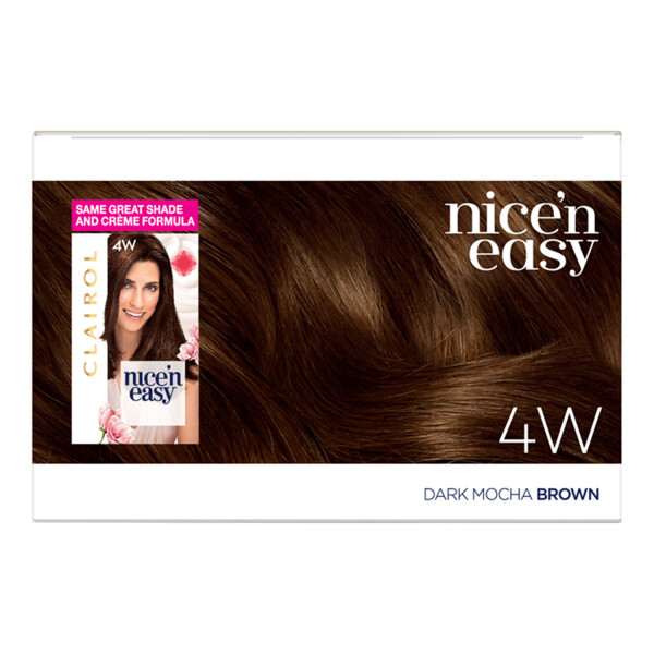 Buy Clairol Nice'n Easy Creme Hair Dye 4W Dark Mocha Brown 177ml Buy Clairol Nice'n Easy Creme Hair Dye 4W Dark Mocha Brown 177ml