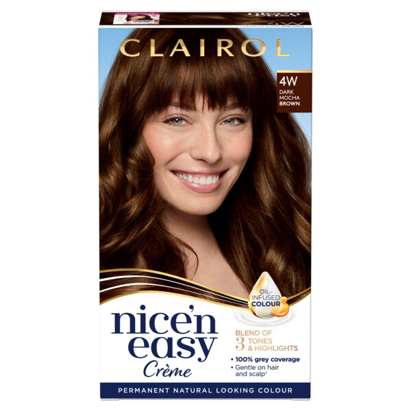Clairol Nicen Easy Creme Hair Dye 4W Dark Mocha Brown