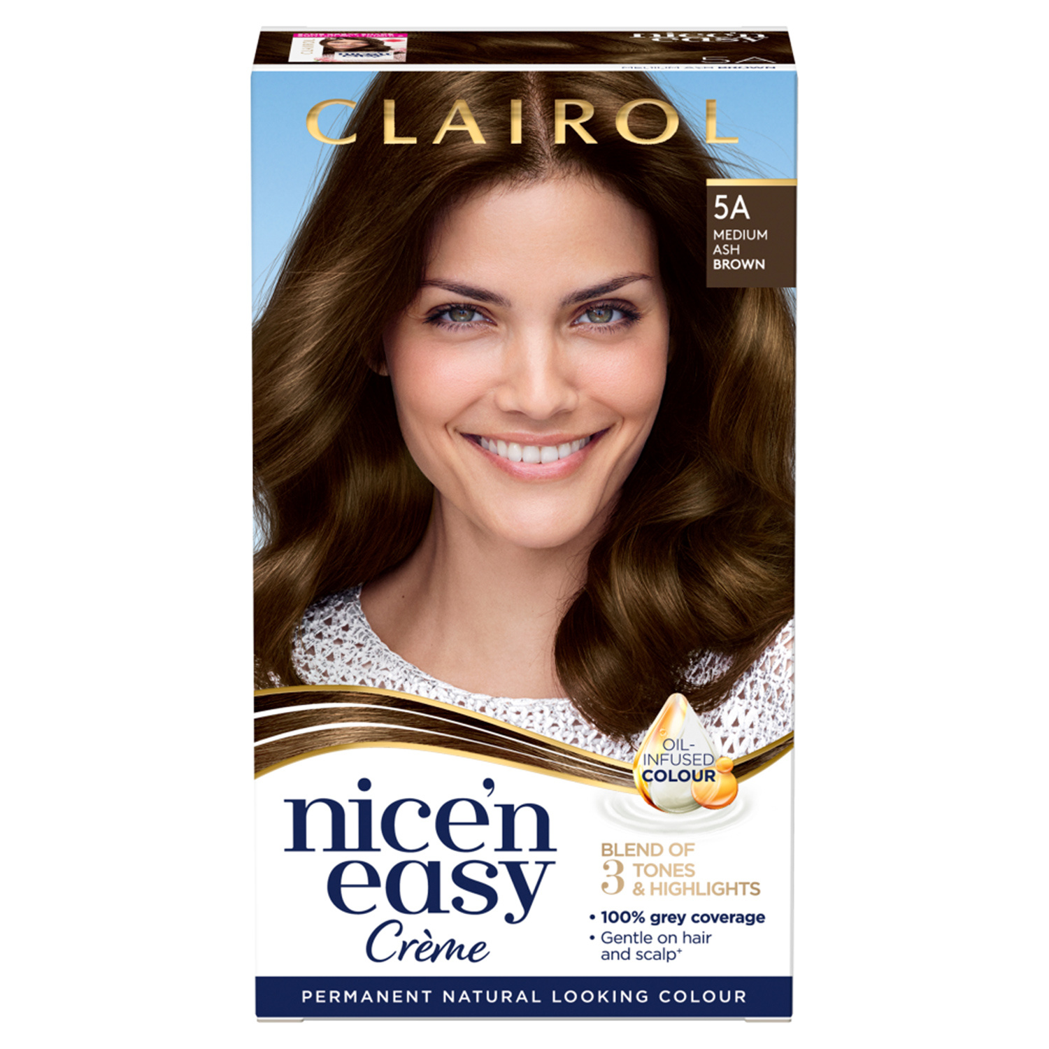 Clairol Nice'n Easy Creme Hair Dye 5A Medium Ash Brown