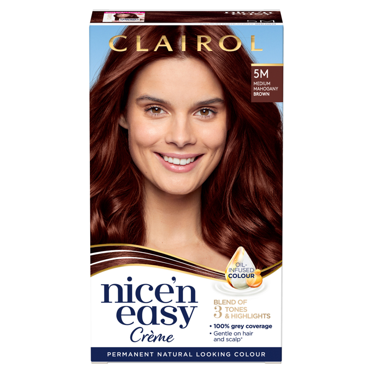 Clairol Nice'n Easy Creme Hair Dye 5M Medium Mahogany Brown