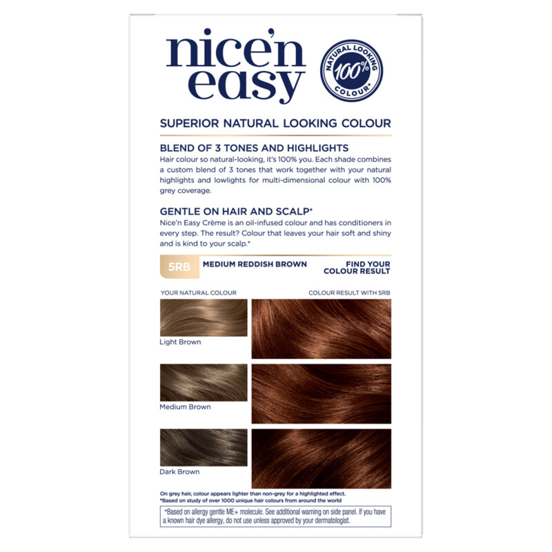 Clairol Nicen Easy Hair Dye, 5RB Medium Reddish Brown