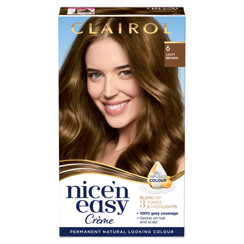 Clairol Nicen Easy Creme Hair Dye 6 Light Brown