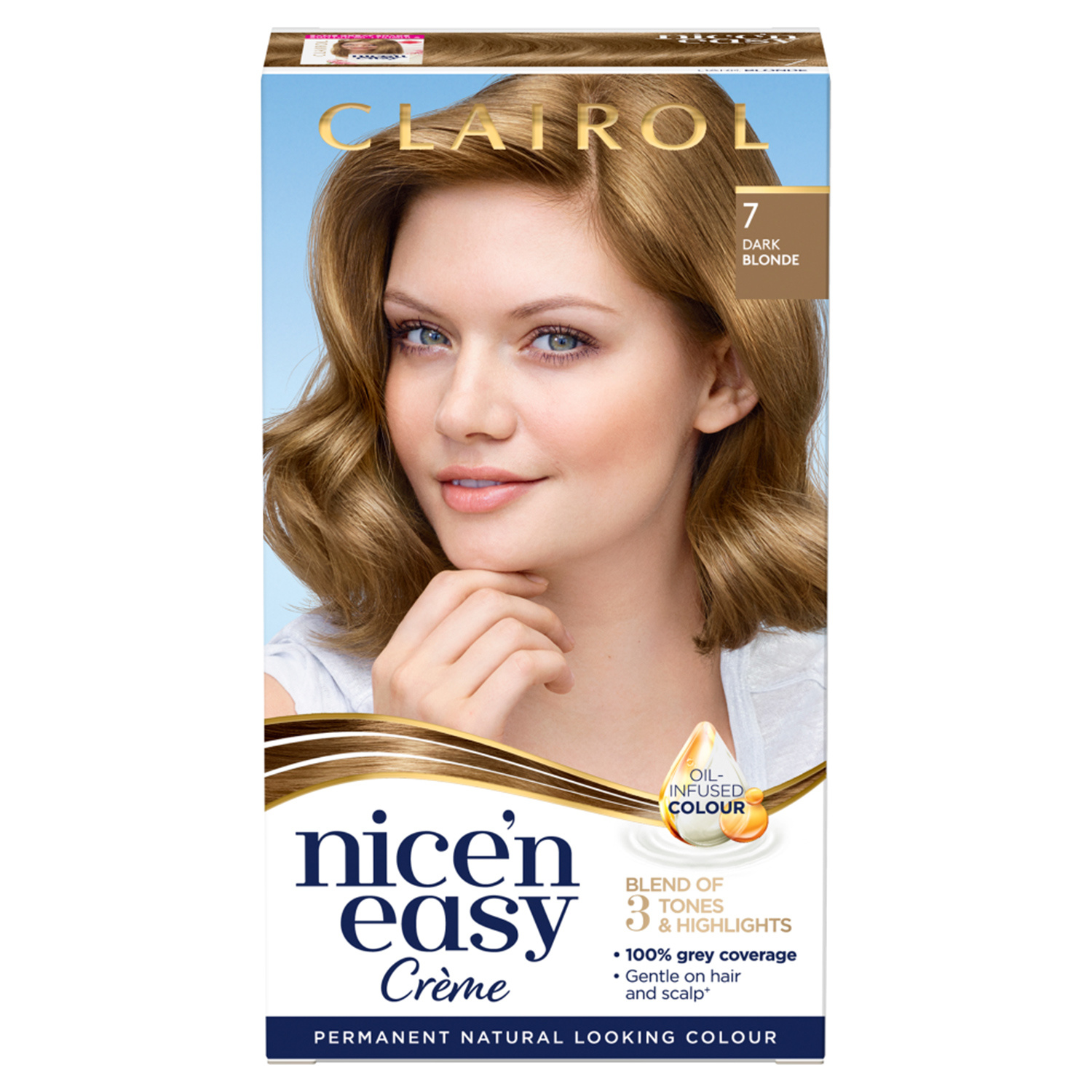 Clairol Nice'n Easy Creme Hair Dye 7 Dark Blonde