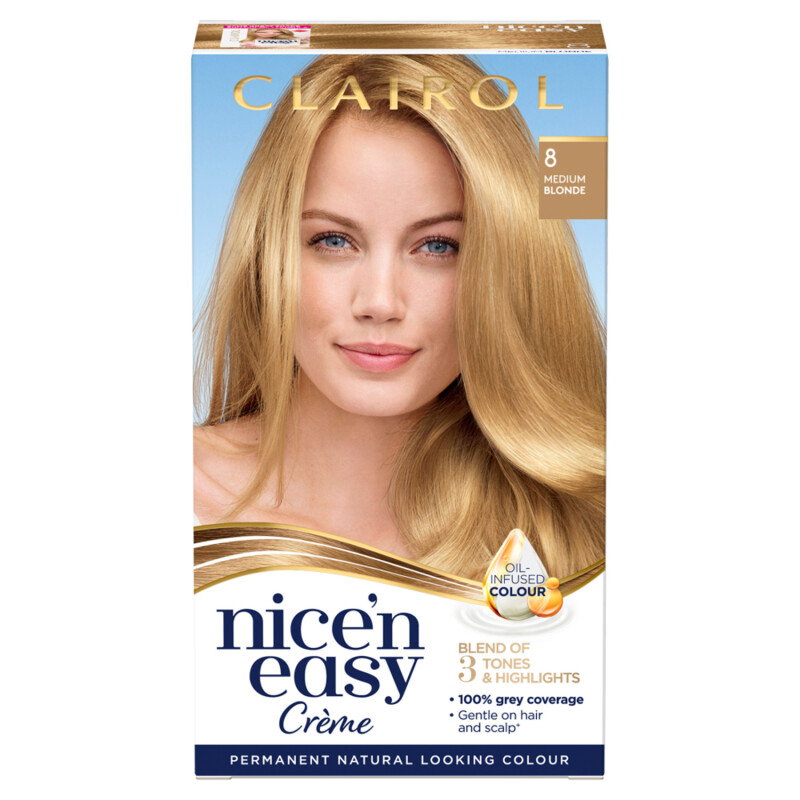 Clairol Nicen Easy Creme Hair Dye 8 Medium Blonde