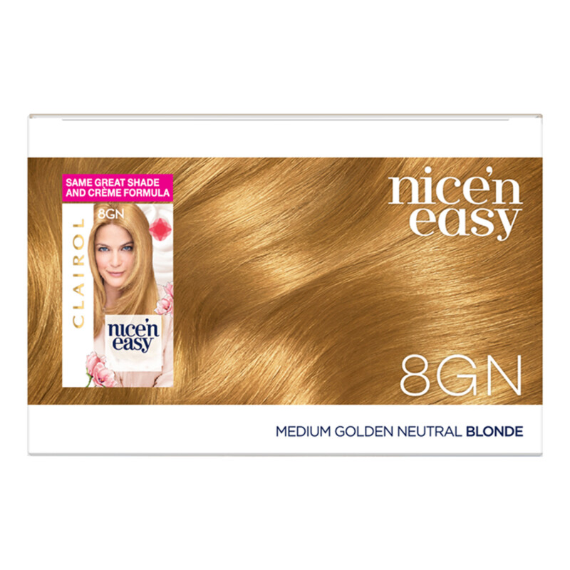 Clairol Nicen Easy Creme Hair Dye 8GN Medium Golden Neutral Blonde
