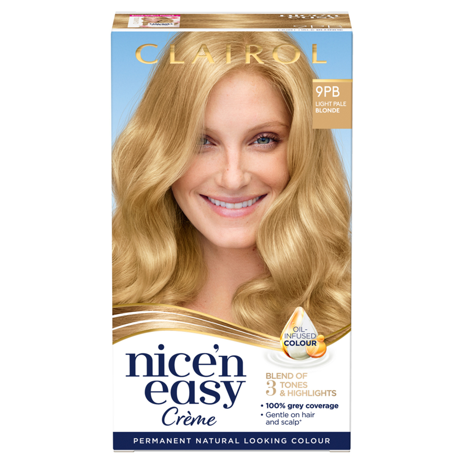 Clairol Nice'n Easy Creme Hair Dye 9PB Light Pale Blonde