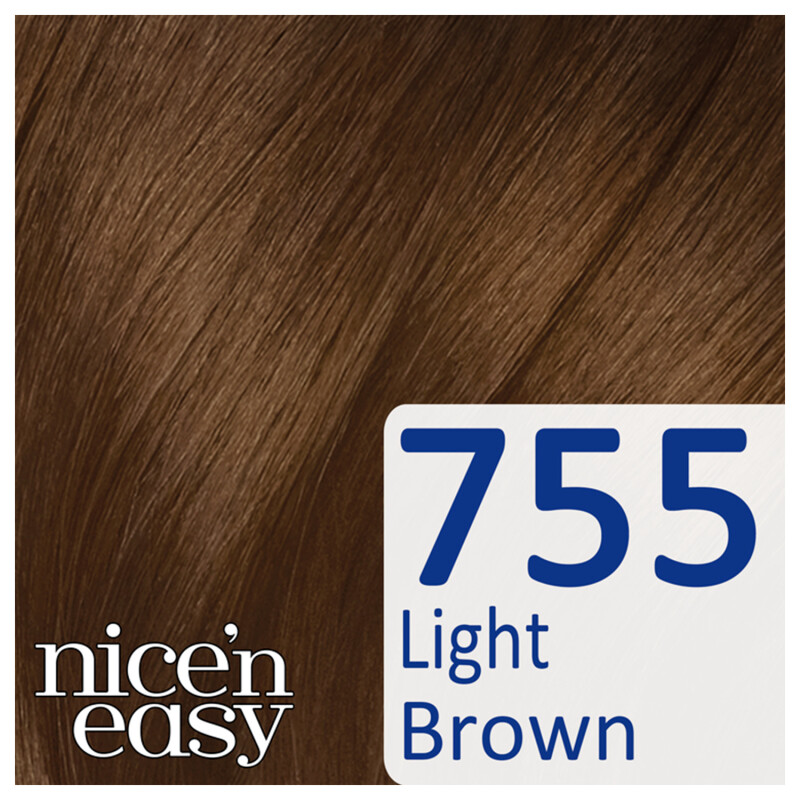 Clairol Nicen Easy No Ammonia Hair Dye, 755 Light Brown