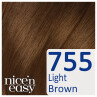 Clairol Nicen Easy No Ammonia Hair Dye, 755 Light Brown